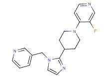 3-fluoro-4-{4-[1-(3-pyridinylmethyl)-1H-imidazol-2-yl]-1-piperidinyl}pyridine
