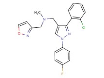 1-[3-(2-chlorophenyl)-1-(4-fluorophenyl)-1H-pyrazol-4-yl]-N-(3-isoxazolylmethyl)-N-methylmethanamine