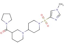 1'-[(1-methyl-1H-imidazol-4-yl)sulfonyl]-3-(pyrrolidin-1-ylcarbonyl)-1,4'-bipiperidine