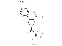 (3S*,4R*)-1-[(4-ethyl-1,2,3-thiadiazol-5-yl)carbonyl]-4-(4-methoxyphenyl)-N,N-dimethyl-3-pyrrolidinamine