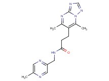 3-(5,7-dimethyl[1,2,4]triazolo[1,5-a]pyrimidin-6-yl)-N-[(5-methylpyrazin-2-yl)methyl]propanamide