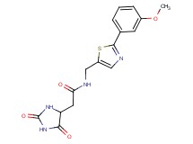 2-(2,5-dioxoimidazolidin-4-yl)-N-{[2-(3-methoxyphenyl)-1,3-thiazol-5-yl]methyl}acetamide