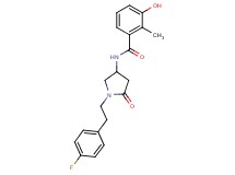 N-{1-[2-(4-fluorophenyl)ethyl]-5-oxopyrrolidin-3-yl}-3-hydroxy-2-methylbenzamide