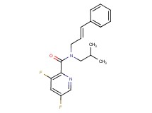 3,5-difluoro-N-isobutyl-N-[(2E)-3-phenylprop-2-en-1-yl]pyridine-2-carboxamide