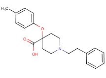 4-(4-methylphenoxy)-1-(2-phenylethyl)piperidine-4-carboxylic acid