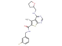 N-(3-fluorobenzyl)-5-methyl-4-[(tetrahydro-2-furanylmethyl)amino]thieno[2,3-d]pyrimidine-6-carboxamide