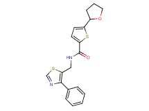 N-[(4-phenyl-1,3-thiazol-5-yl)methyl]-5-(tetrahydro-2-furanyl)-2-thiophenecarboxamide