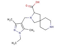 2-[(1-ethyl-3,5-dimethyl-1H-pyrazol-4-yl)methyl]-2,8-diazaspiro[4.5]decane-3-carboxylic acid