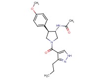 N-{(3S*,4R*)-4-(4-methoxyphenyl)-1-[(3-propyl-1H-pyrazol-4-yl)carbonyl]-3-pyrrolidinyl}acetamide