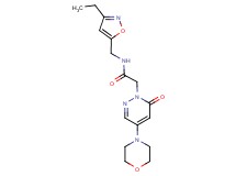 N-[(3-ethyl-5-isoxazolyl)methyl]-2-[4-(4-morpholinyl)-6-oxo-1(6H)-pyridazinyl]acetamide