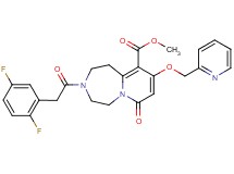 methyl 3-[(2,5-difluorophenyl)acetyl]-7-oxo-9-(2-pyridinylmethoxy)-1,2,3,4,5,7-hexahydropyrido[1,2-d][1,4]diazepine-10-carboxylate