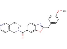 2-(4-methoxybenzyl)-N-methyl-N-[(3-methyl-4-pyridinyl)methyl]-1,3-benzoxazole-6-carboxamide