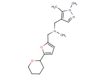 1-(1,5-dimethyl-1H-pyrazol-4-yl)-N-methyl-N-{[5-(tetrahydro-2H-pyran-2-yl)-2-furyl]methyl}methanamine