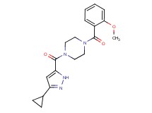 1-[(3-cyclopropyl-1H-pyrazol-5-yl)carbonyl]-4-(2-methoxybenzoyl)piperazine