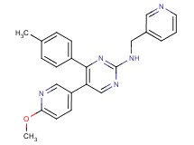 5-(6-methoxypyridin-3-yl)-4-(4-methylphenyl)-N-(pyridin-3-ylmethyl)pyrimidin-2-amine