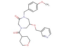 1-(4-methoxybenzyl)-6-(3-pyridinylmethoxy)-4-(tetrahydro-2H-pyran-4-ylcarbonyl)-1,4-diazepan-2-one