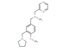 1-[4-methoxy-3-(pyrrolidin-1-ylmethyl)phenyl]-N-methyl-N-(pyrazin-2-ylmethyl)methanamine