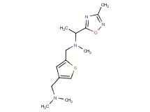 ({4-[(dimethylamino)methyl]-2-thienyl}methyl)methyl[1-(3-methyl-1,2,4-oxadiazol-5-yl)ethyl]amine