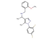 1-[1-(2,4-difluorophenyl)-5-methyl-1H-pyrazol-4-yl]-N-(2-methoxybenzyl)ethanamine