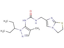 N-(2,3-dihydroimidazo[2,1-b][1,3]thiazol-6-ylmethyl)-N'-[1-(1-ethylpropyl)-4-methyl-1H-pyrazol-5-yl]urea