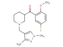 {1-[(1,3-dimethyl-1H-pyrazol-4-yl)methyl]-3-piperidinyl}(5-fluoro-2-methoxyphenyl)methanone