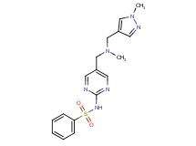 N-[5-({methyl[(1-methyl-1H-pyrazol-4-yl)methyl]amino}methyl)pyrimidin-2-yl]benzenesulfonamide