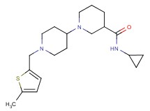 N-cyclopropyl-1'-[(5-methyl-2-thienyl)methyl]-1,4'-bipiperidine-3-carboxamide