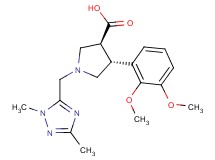 (3S*,4R*)-4-(2,3-dimethoxyphenyl)-1-[(1,3-dimethyl-1H-1,2,4-triazol-5-yl)methyl]pyrrolidine-3-carboxylic acid