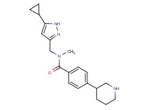 N-[(5-cyclopropyl-1H-pyrazol-3-yl)methyl]-N-methyl-4-piperidin-3-ylbenzamide