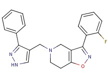 3-(2-fluorophenyl)-5-[(3-phenyl-1H-pyrazol-4-yl)methyl]-4,5,6,7-tetrahydroisoxazolo[4,5-c]pyridine