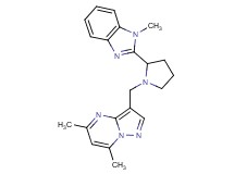 5,7-dimethyl-3-{[2-(1-methyl-1H-benzimidazol-2-yl)pyrrolidin-1-yl]methyl}pyrazolo[1,5-a]pyrimidine