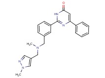 2-[3-({methyl[(1-methyl-1H-pyrazol-4-yl)methyl]amino}methyl)phenyl]-6-phenyl-4(3H)-pyrimidinone