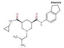 (3S,5R)-N-cyclopropyl-N'-(2,3-dihydro-1H-inden-5-yl)-1-isobutyl-3,5-piperidinedicarboxamide