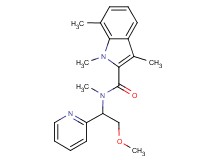 N-(2-methoxy-1-pyridin-2-ylethyl)-N,1,3,7-tetramethyl-1H-indole-2-carboxamide