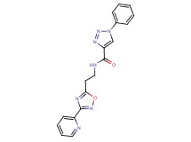 1-phenyl-N-{2-[3-(2-pyridinyl)-1,2,4-oxadiazol-5-yl]ethyl}-1H-1,2,3-triazole-4-carboxamide