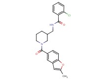 2-chloro-N-({1-[(2-methyl-1-benzofuran-5-yl)carbonyl]-3-piperidinyl}methyl)benzamide