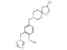 8-[4-methoxy-3-(1H-1,2,4-triazol-1-ylmethyl)benzyl]-1-oxa-8-azaspiro[4.5]decan-3-ol