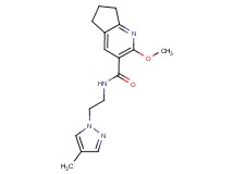 2-methoxy-N-[2-(4-methyl-1H-pyrazol-1-yl)ethyl]-6,7-dihydro-5H-cyclopenta[b]pyridine-3-carboxamide