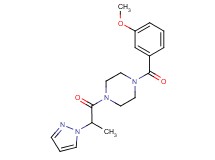 1-(3-methoxybenzoyl)-4-[2-(1H-pyrazol-1-yl)propanoyl]piperazine