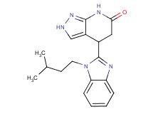 4-[1-(3-methylbutyl)-1H-benzimidazol-2-yl]-2,4,5,7-tetrahydro-6H-pyrazolo[3,4-b]pyridin-6-one