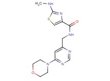 2-(methylamino)-N-{[6-(4-morpholinyl)-4-pyrimidinyl]methyl}-1,3-thiazole-4-carboxamide