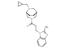 1-{3-[(1R*,5R*)-6-(cyclopropylmethyl)-3,6-diazabicyclo[3.2.2]non-3-yl]-3-oxopropyl}-2-methyl-1H-benzimidazole