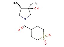 (3R*,4R*)-1-[(1,1-dioxidotetrahydro-2H-thiopyran-4-yl)carbonyl]-3,4-dimethyl-3-pyrrolidinol