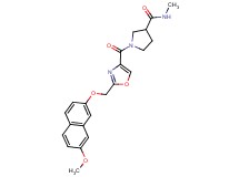 1-[(2-{[(7-methoxy-2-naphthyl)oxy]methyl}-1,3-oxazol-4-yl)carbonyl]-N-methylpyrrolidine-3-carboxamide