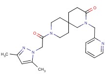 9-[(3,5-dimethyl-1H-pyrazol-1-yl)acetyl]-2-(pyridin-2-ylmethyl)-2,9-diazaspiro[5.5]undecan-3-one