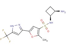 N-[(1S*,2R*)-2-aminocyclobutyl]-2-methyl-5-[5-(trifluoromethyl)-1H-pyrazol-3-yl]-3-furansulfonamide