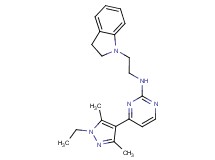 N-[2-(2,3-dihydro-1H-indol-1-yl)ethyl]-4-(1-ethyl-3,5-dimethyl-1H-pyrazol-4-yl)-2-pyrimidinamine
