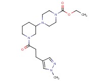 ethyl 4-{1-[3-(1-methyl-1H-pyrazol-4-yl)propanoyl]-3-piperidinyl}-1-piperazinecarboxylate
