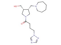 {(3R*,4R*)-4-(1-azepanylmethyl)-1-[4-(1H-1,2,4-triazol-1-yl)butanoyl]-3-pyrrolidinyl}methanol