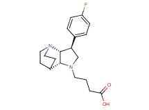 4-[(2R*,3S*,6R*)-3-(4-fluorophenyl)-1,5-diazatricyclo[5.2.2.0~2,6~]undec-5-yl]butanoic acid
